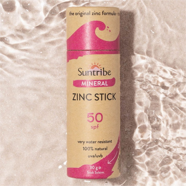 2026 Suntribe Organic Mineral Zinc Sun Stick SPF 50 STZS - Pretty Pink